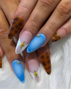 almond acrylic nail designs