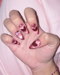cateye nail valentine
