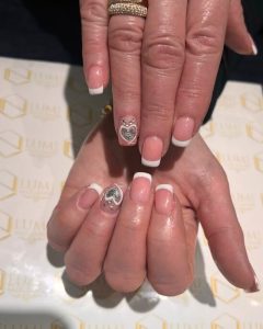 subtle valentine nails