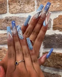 winter acrylic nails